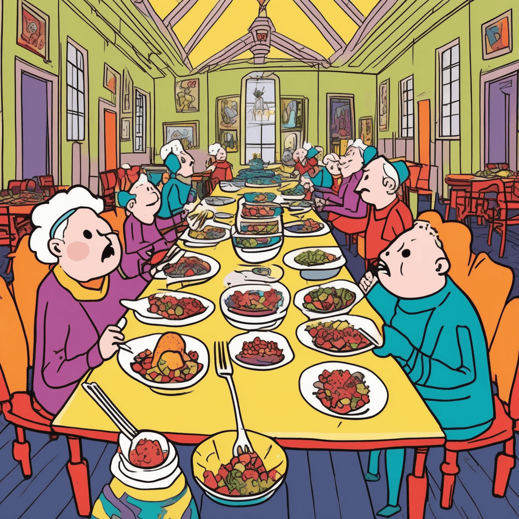Though small, he's big in appetite - time to dig in to that giant fig in the feast!
