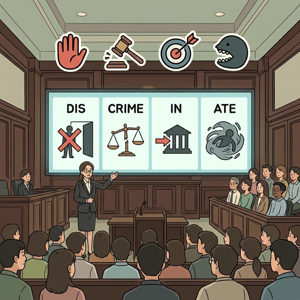 DIS the CRIME — IN hate, they discriminate.