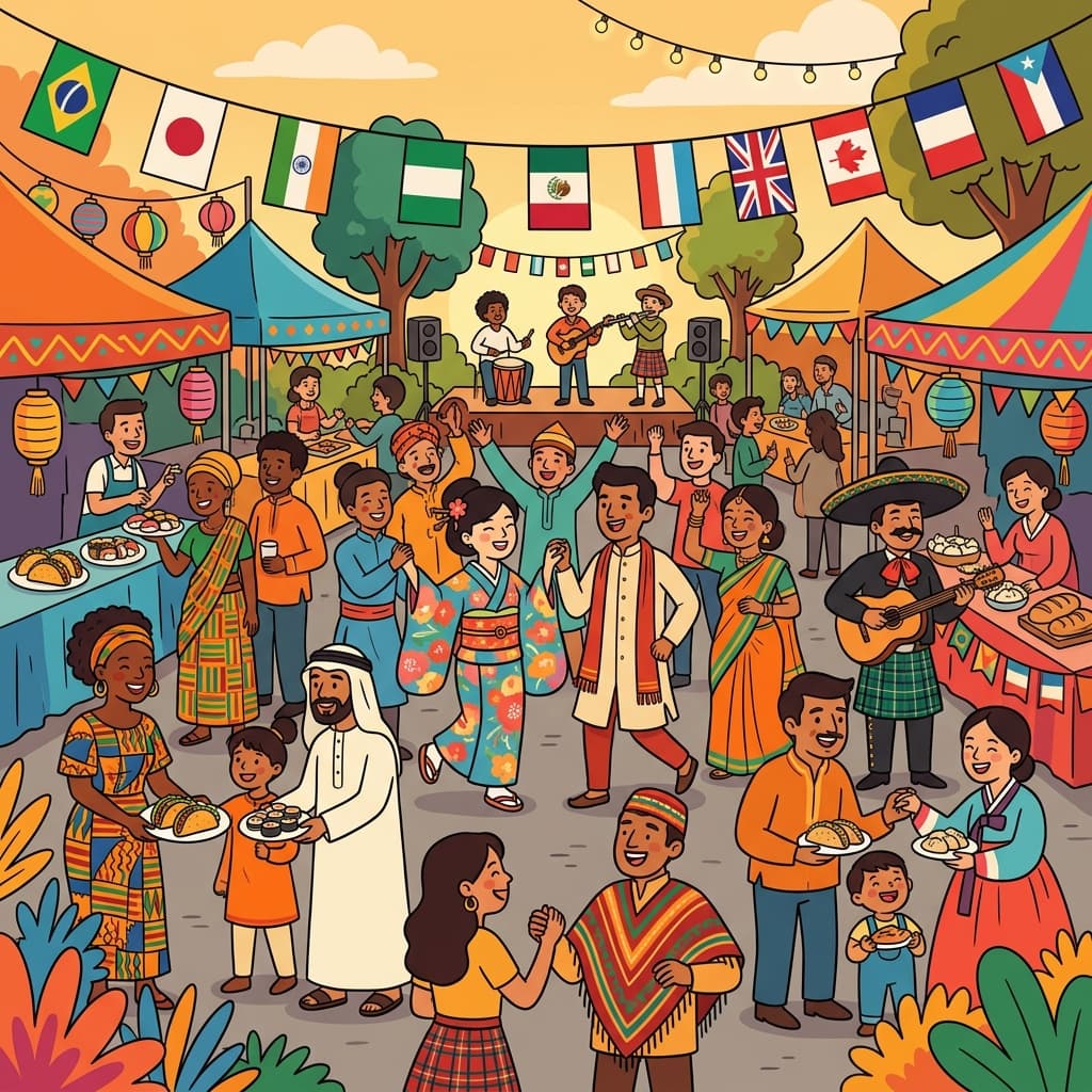 The festival celebrated the diversification of cultures from around the world.
