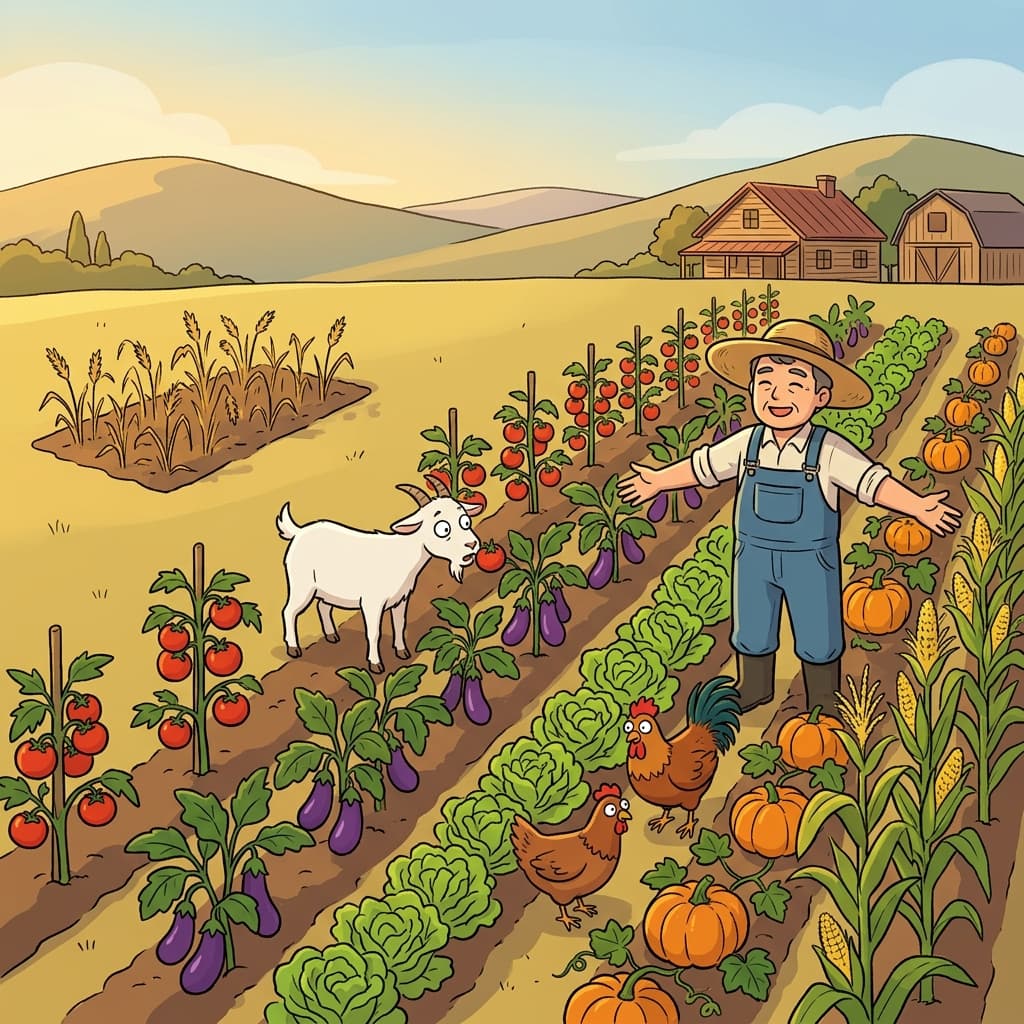 The farmer decided to diversify his crops after one disease wiped out his wheat field.