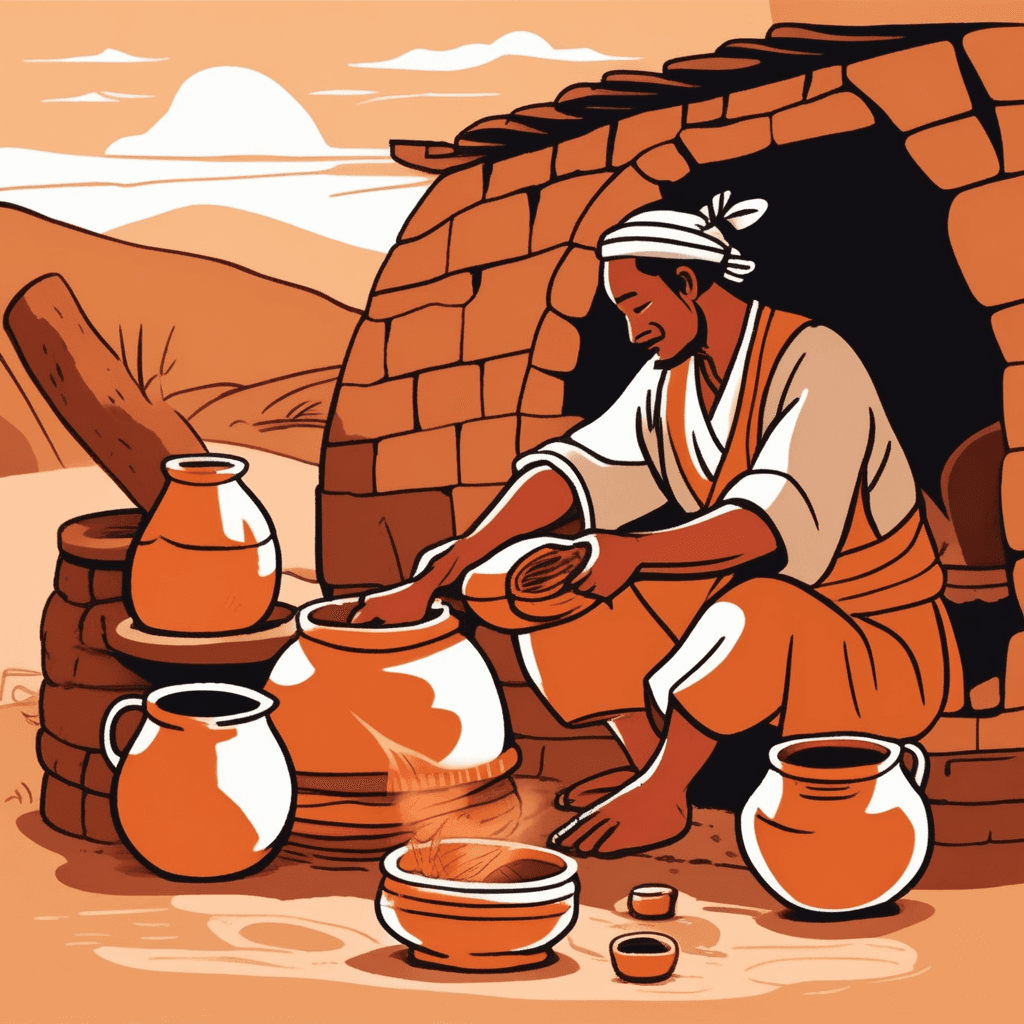Made of baked clay