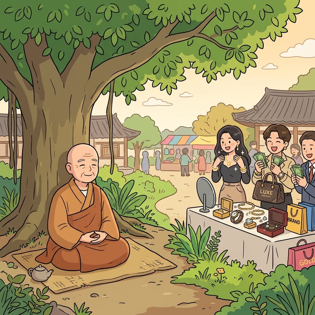 The monk reminded everyone that earthly pleasures do not last forever. (earth + -ly → belonging to the Earth or the material world)