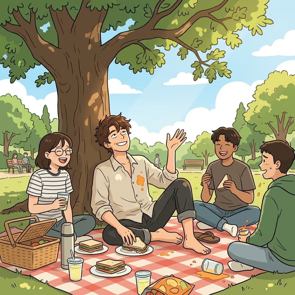 His easygoing smile made everyone at the picnic feel instantly welcome.