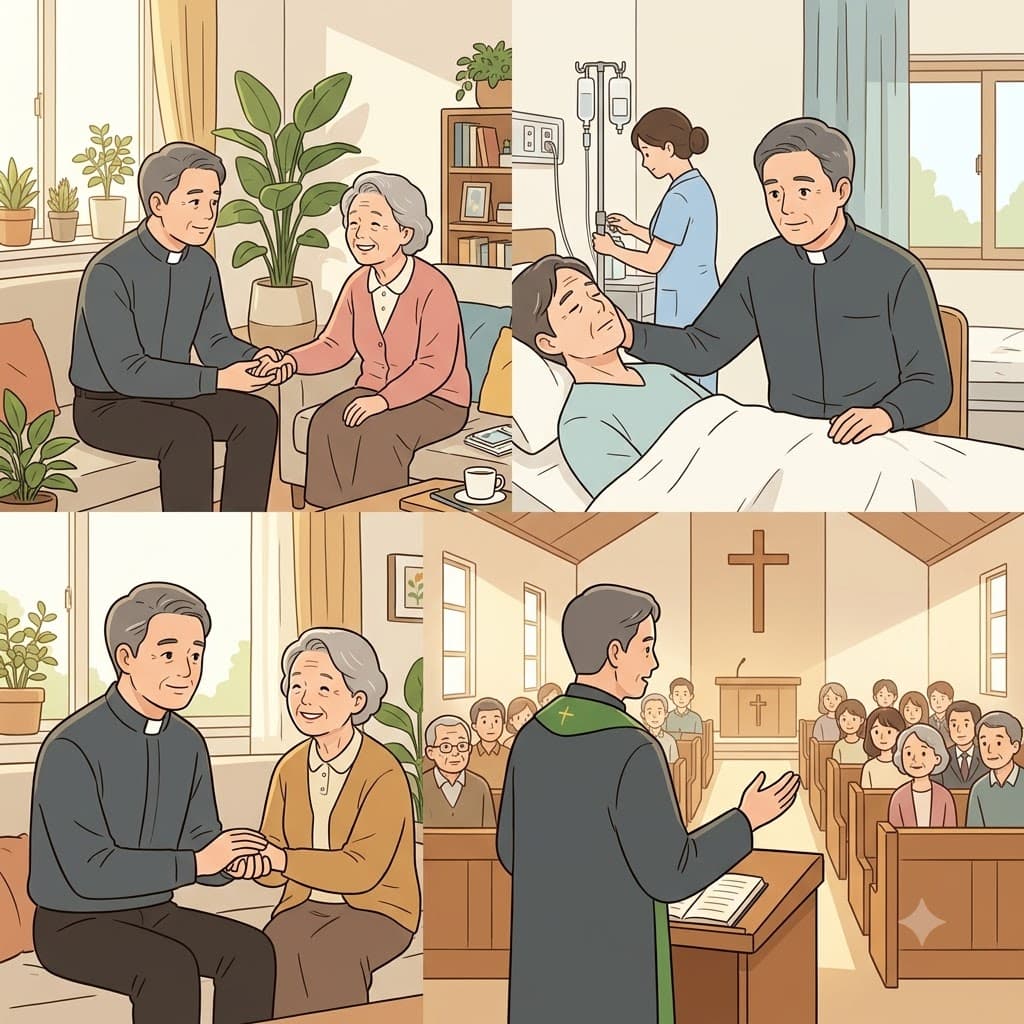 The ecclesiastic devoted his life to serving the church and its people. (ecclesia = church (Greek) + -astic = relating to)