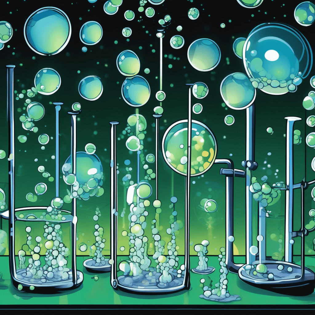 Bubbles effervesce and coalesce, making the whole lab phosphoresce!