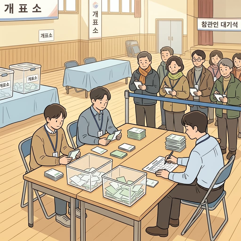 Electoral officials carefully counted every ballot after the election ended.