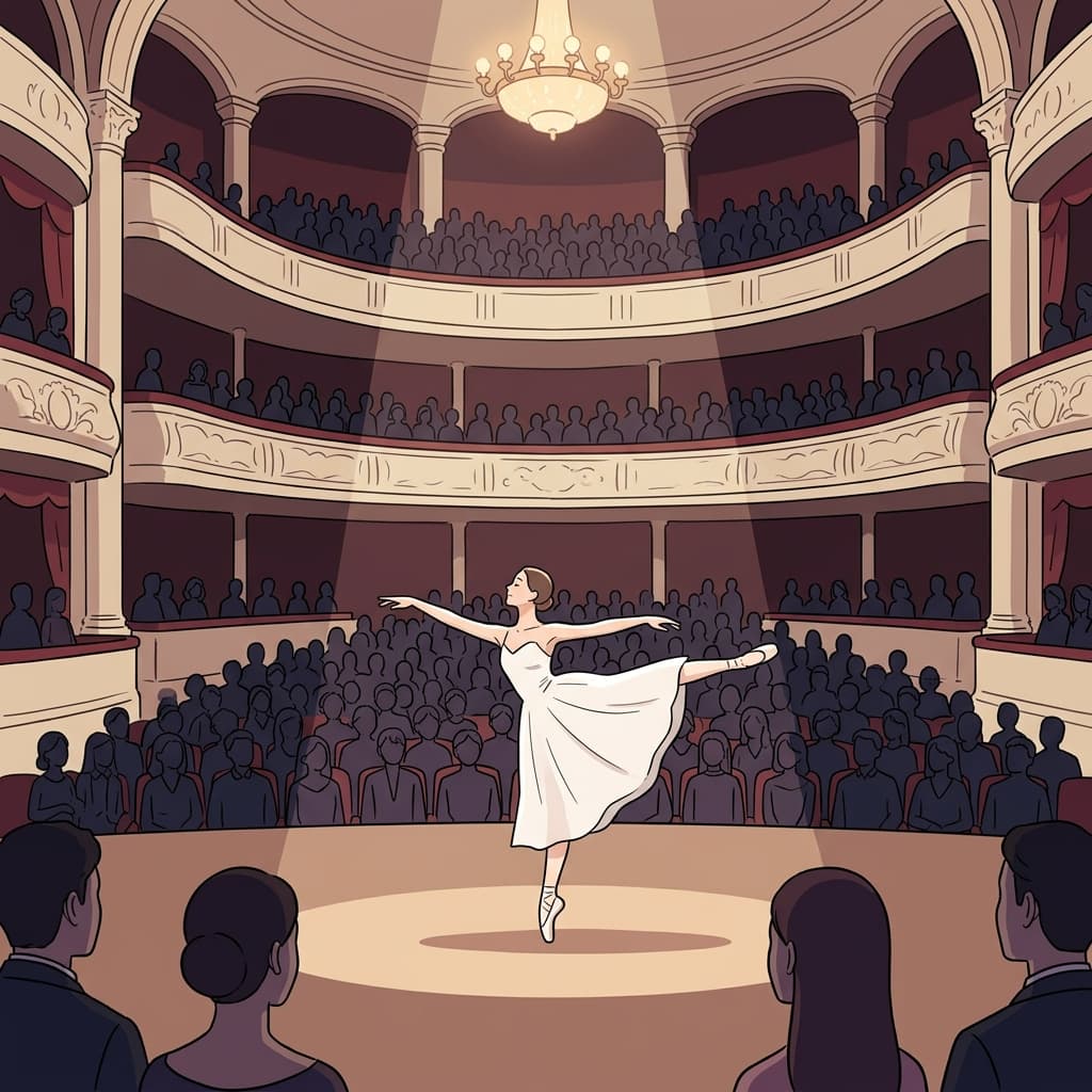 The ballerina moved with effortless elegance across the stage.
