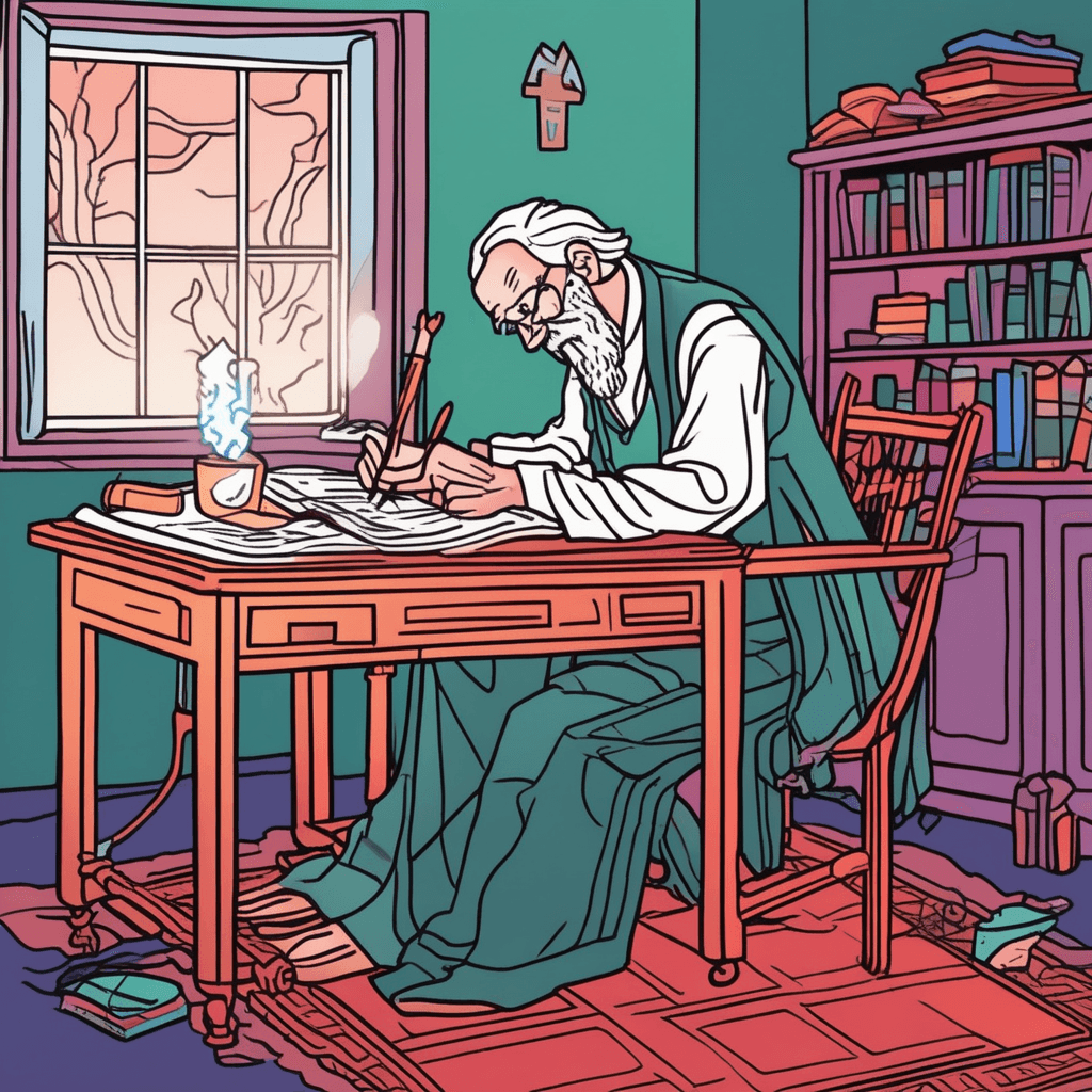 Writing an elegy drains his energy into lethargy