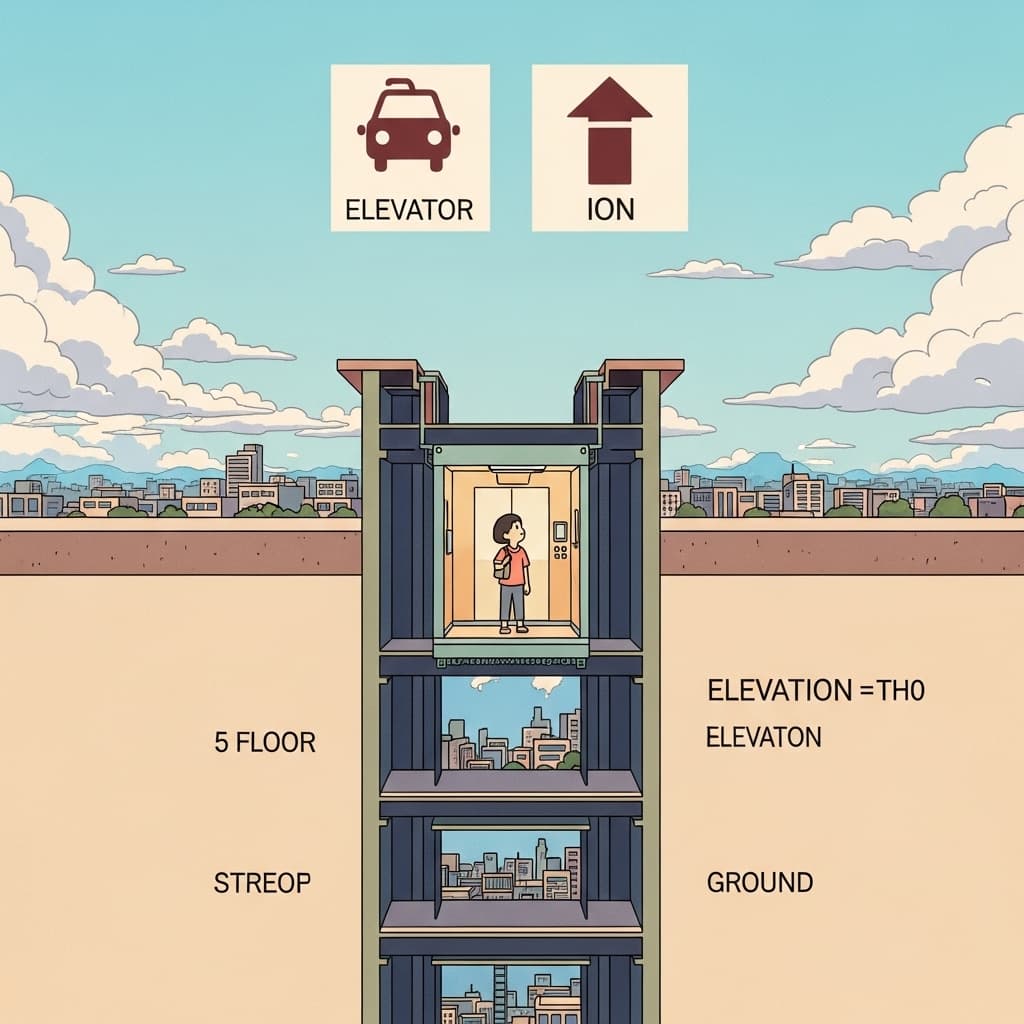 An ELEVATOR in motion — elevation in action.