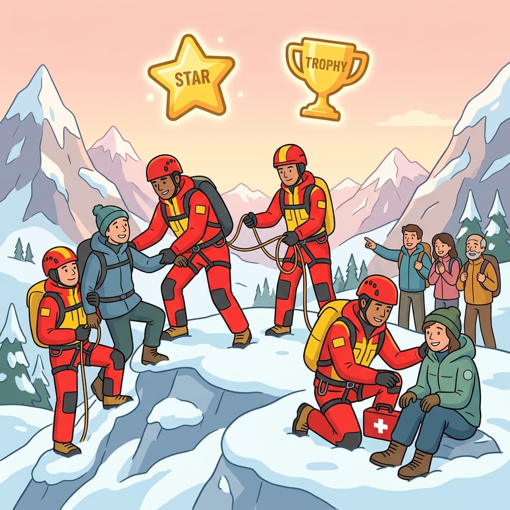 Only an elite rescue team could complete the difficult mission. (ELITE = THE BEST OF THE BEST → a select group of the most successful or skilled people)