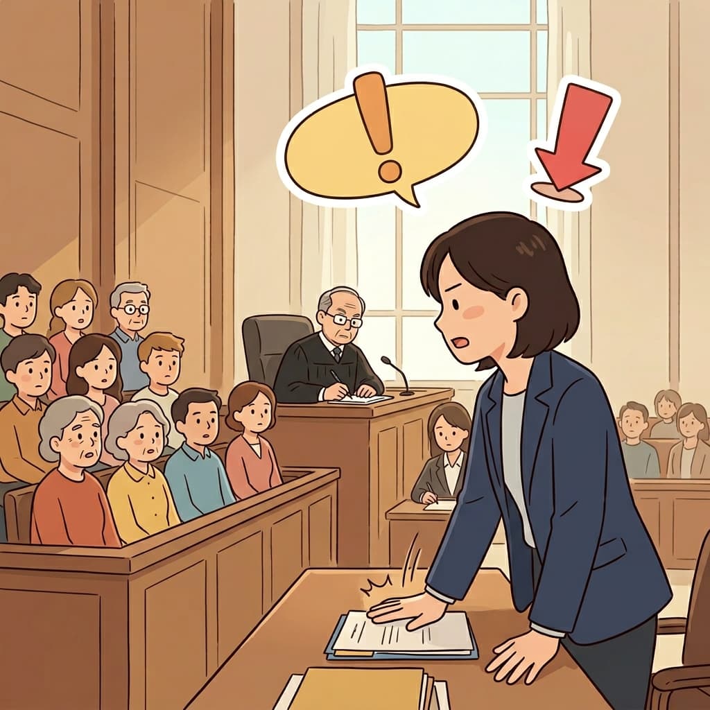 The lawyer placed special emphasis on one key piece of evidence during the trial. (IMPORTANT PART + BIG VOICE → emphasis means extra attention to something important)