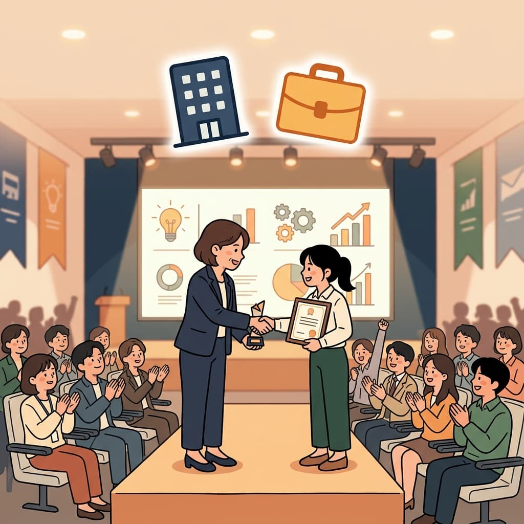 The company rewarded employees who showed exceptional teamwork and leadership.