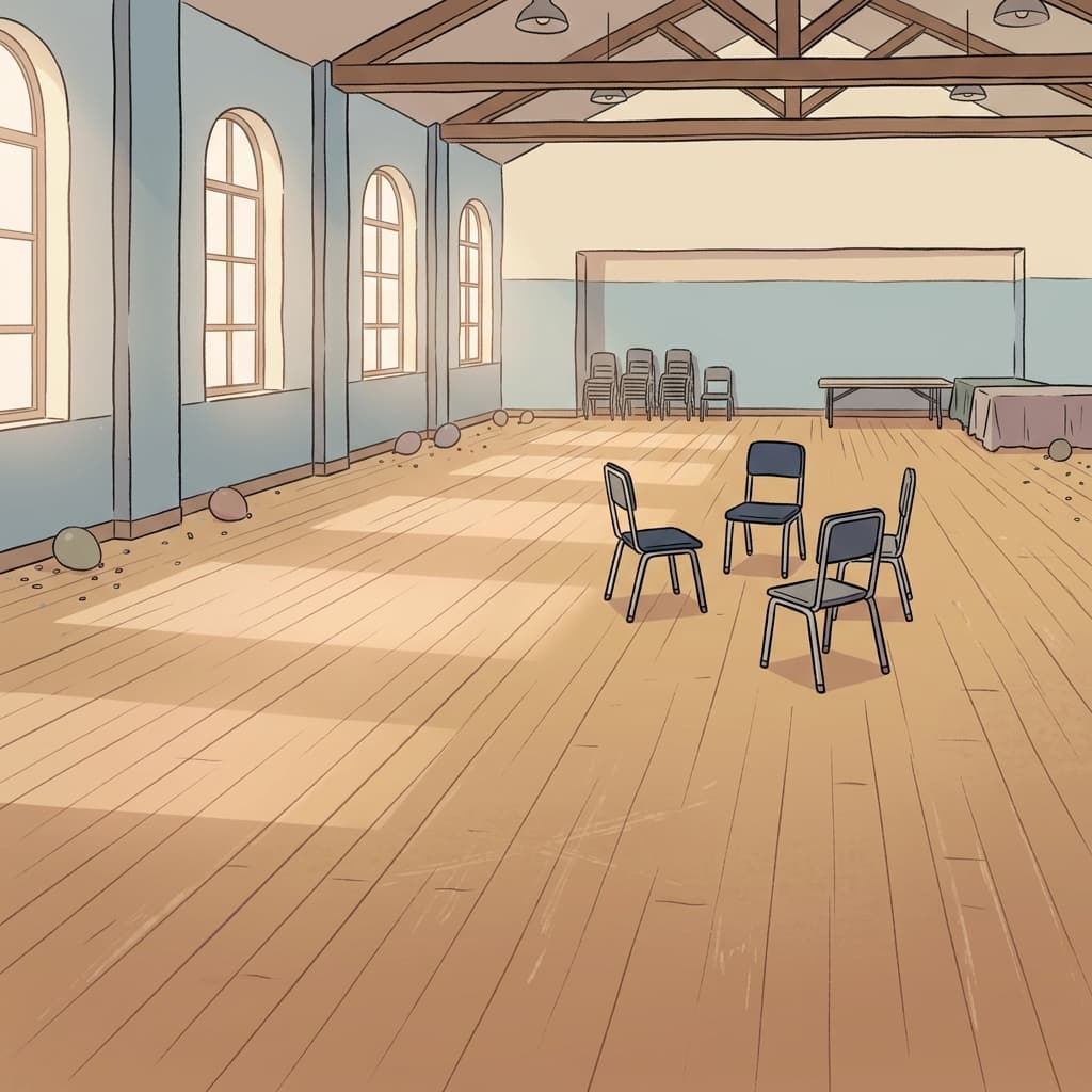 After everyone left, the huge hall was filled with emptiness and complete silence.