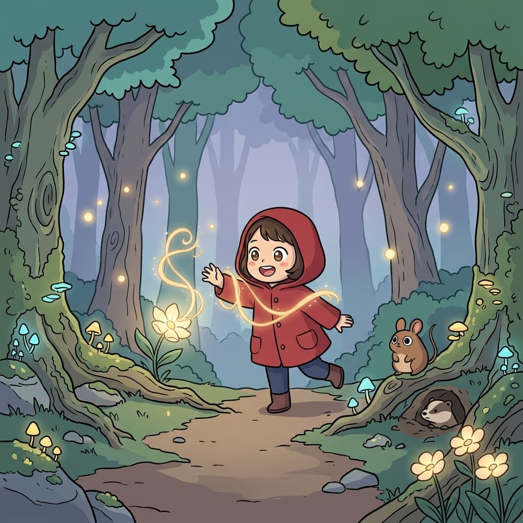The forest cast an enchantment on the wandering child, holding her spellbound.