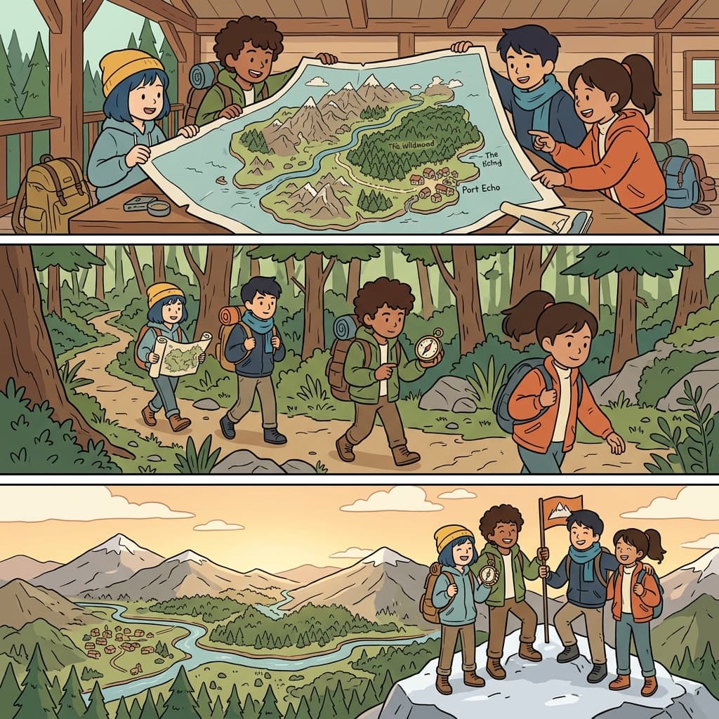 The map encompassed the entire island, helping the explorers use a compass to surpass every obstacle.