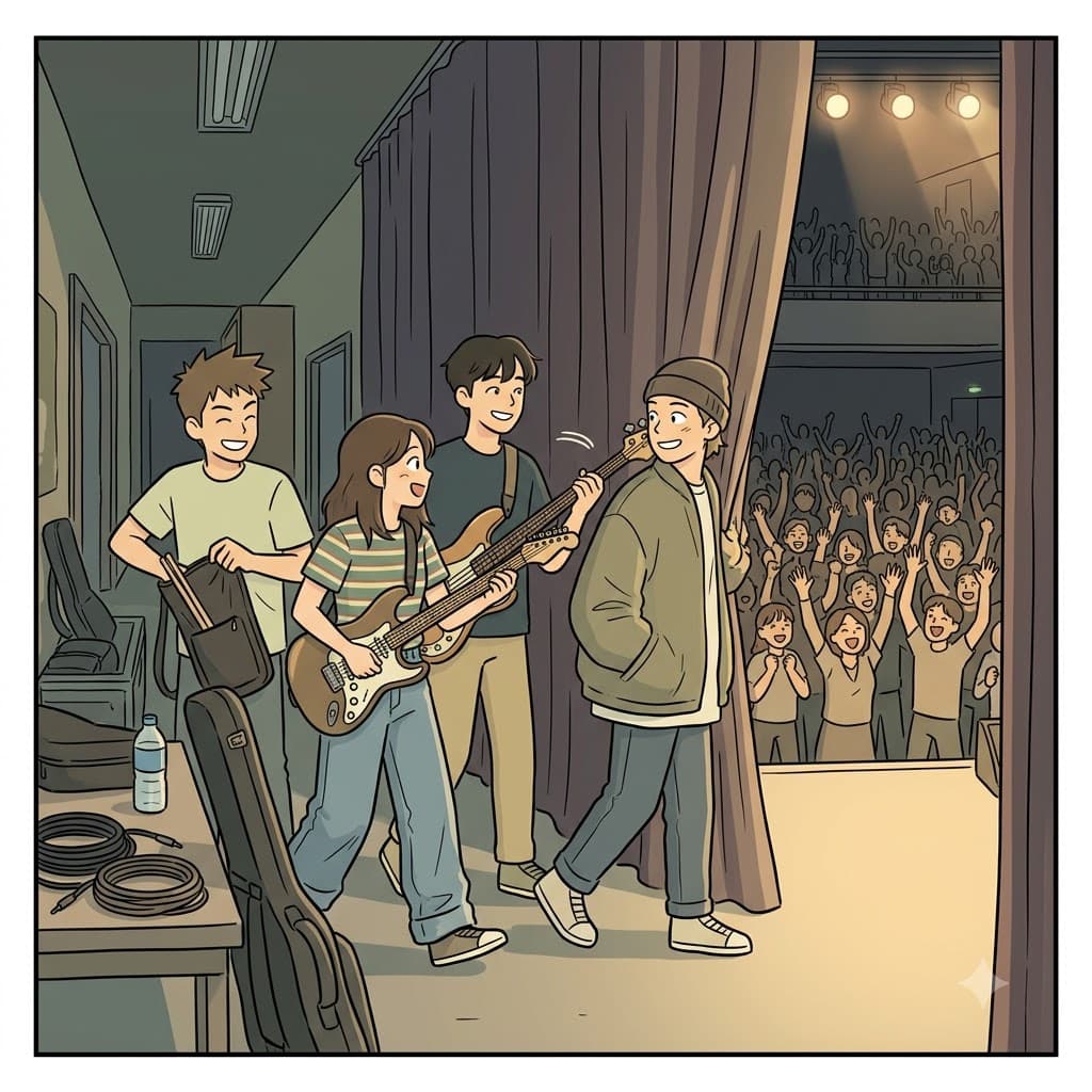 “Encore!” the crowd shouted, and the band came back onstage to play one more song. (Think: ENCORE → ONE MORE)