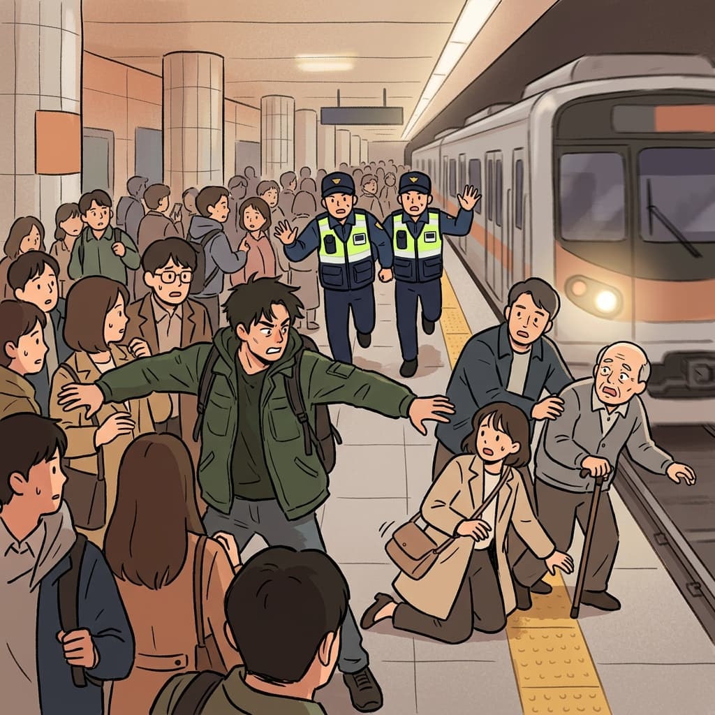 One careless stranger caused a major accident that endangered the entire crowd.