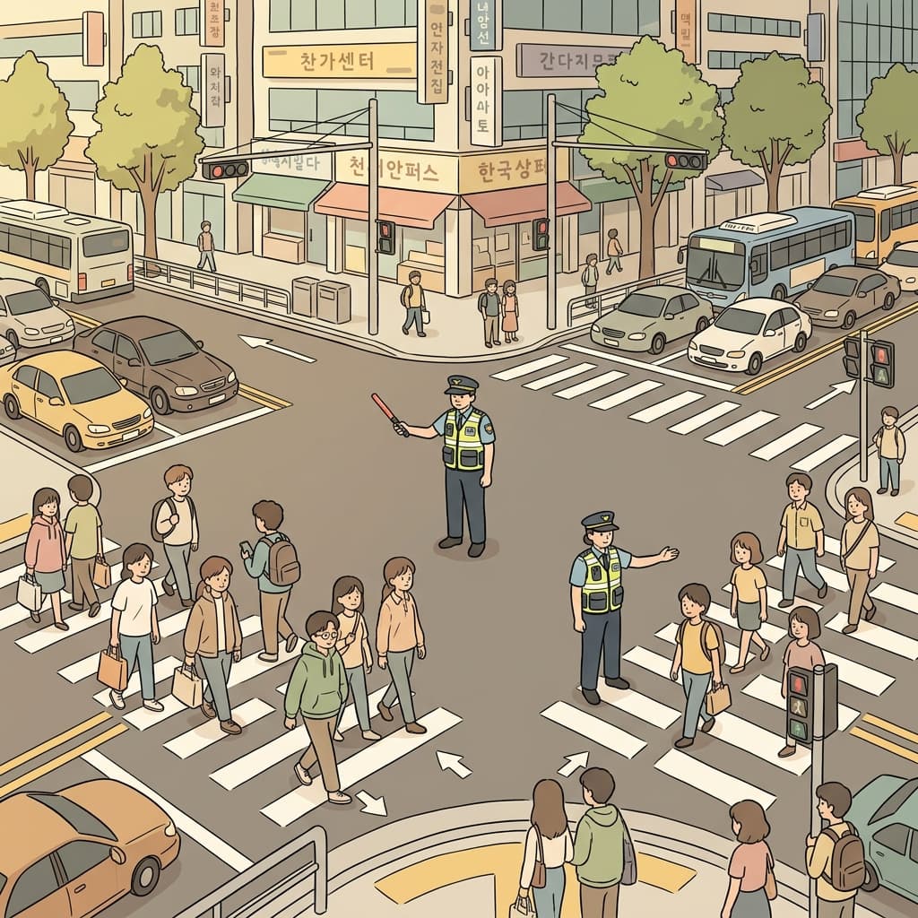 Police officers enforced traffic rules during the busy holiday weekend.