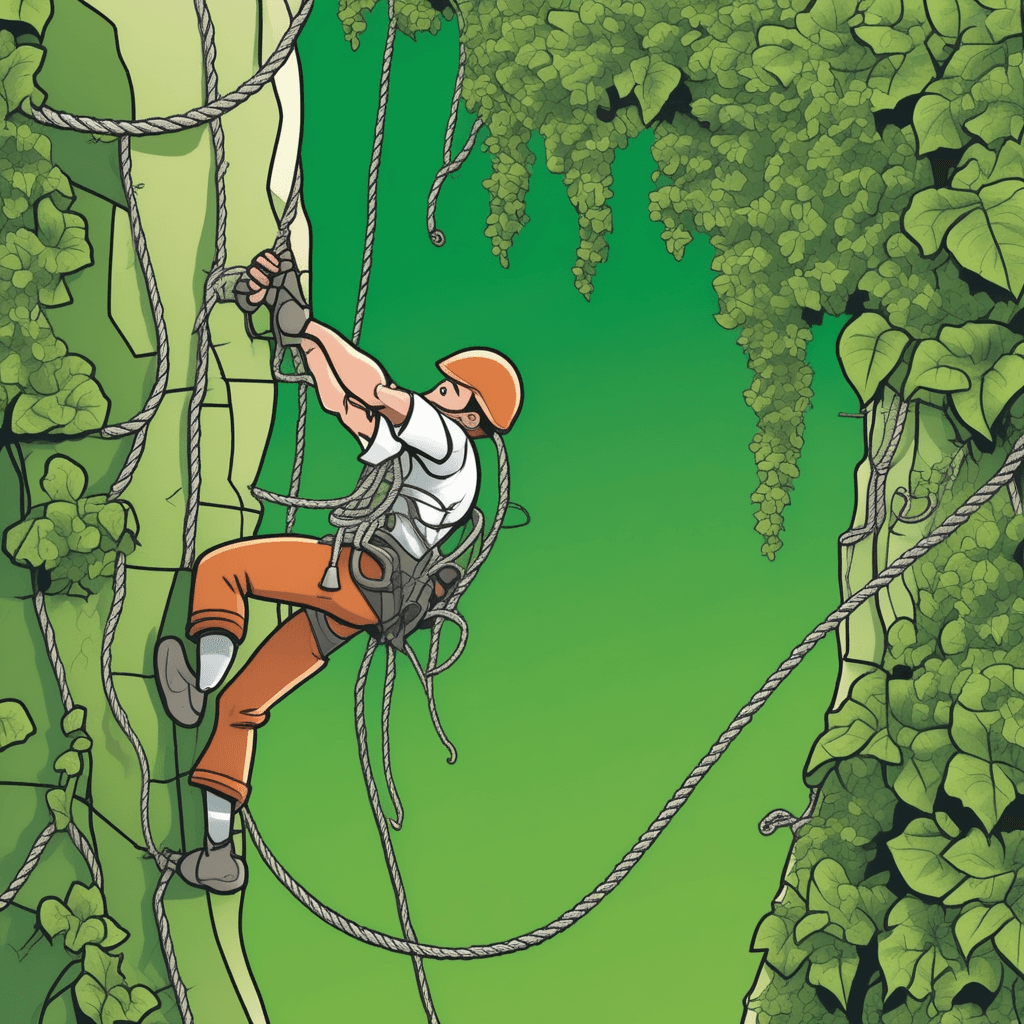 Entangled in vines, the ropes dangle and strangle!