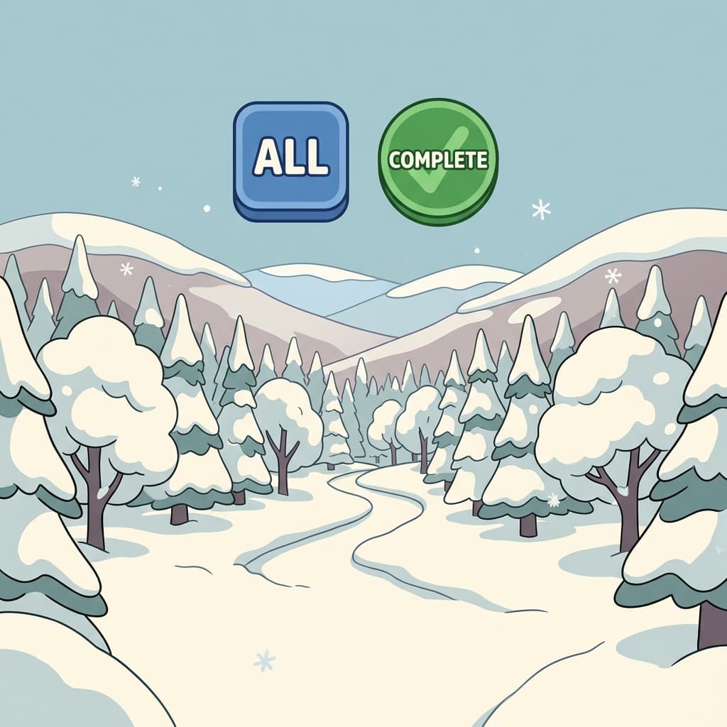 The entire forest was covered in snow. (ENTIRE = ALL PARTS TOGETHER → complete and not missing any part)