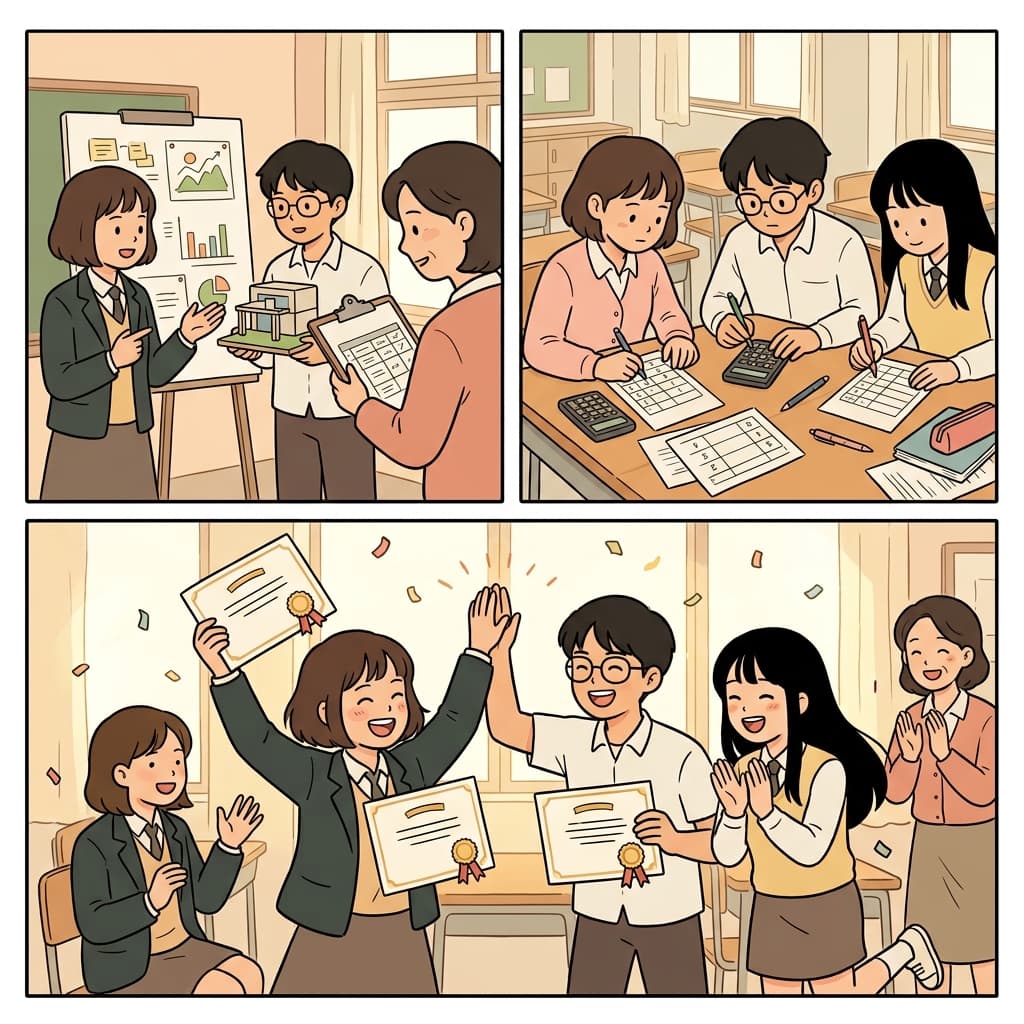 The evaluation was followed by careful calculation and joyful celebration.