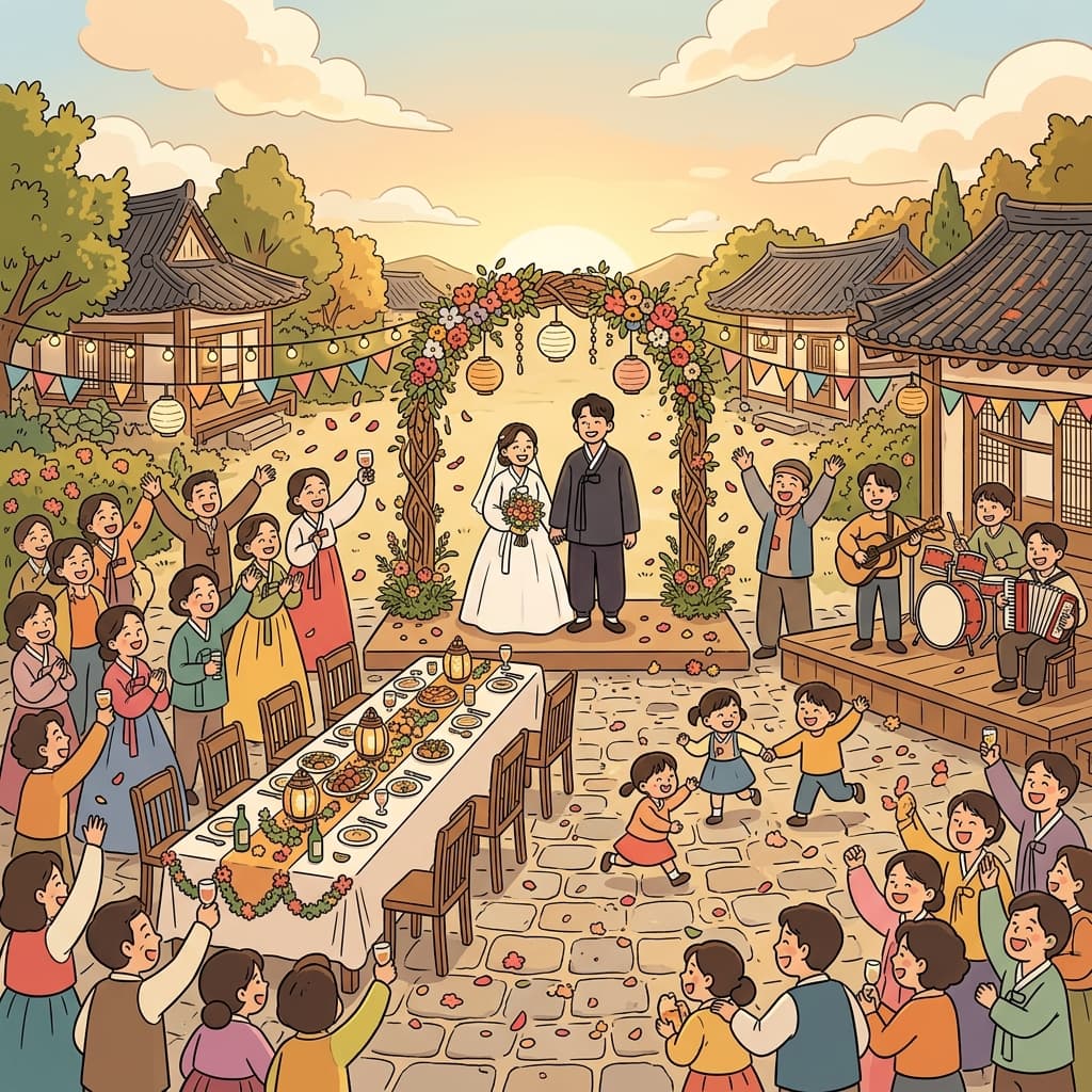 The wedding was the biggest event of the summer in their small village.