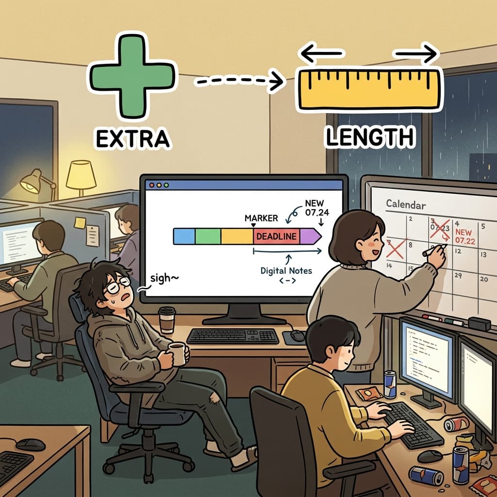 The extendable deadline gave the team extra length of time whenever unexpected problems appeared.