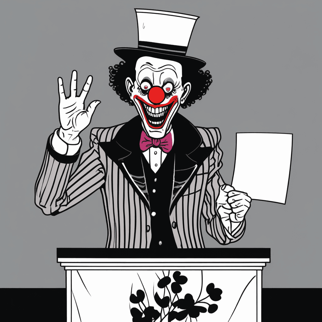 Face goes 'shush' — flippant jokes at serious times!