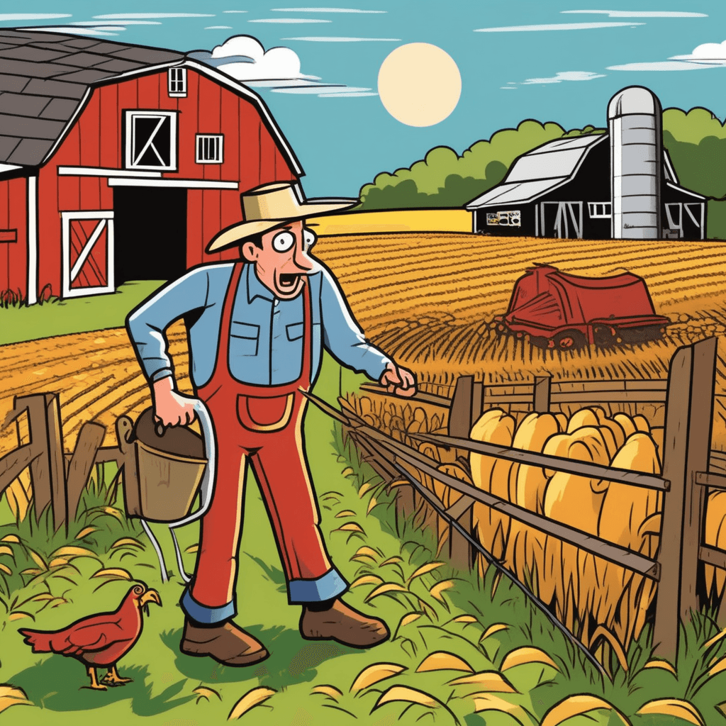The farm alarm warns of potential harm!