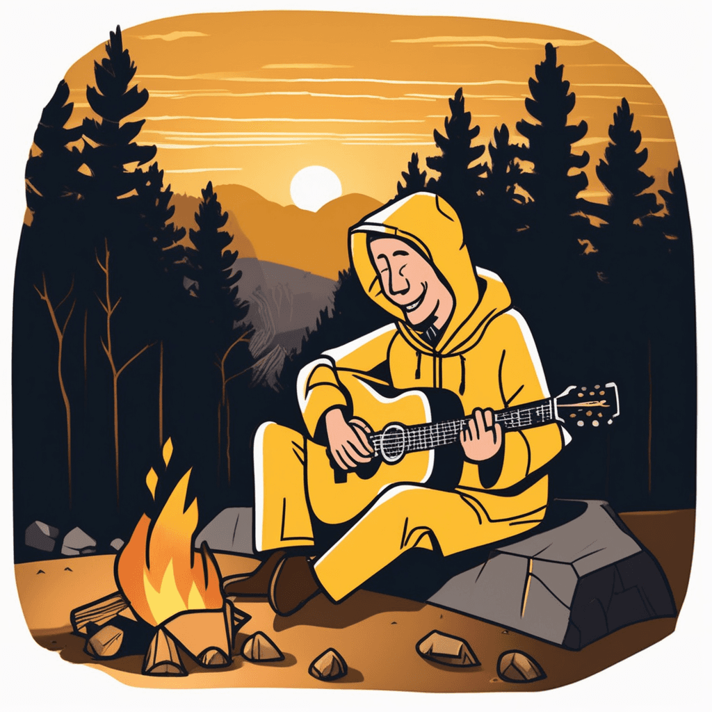 A fellow in yellow finds his mellow moment