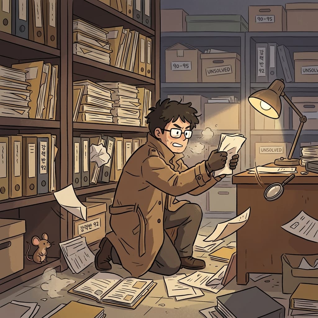 The detective will ferret out the truth hidden in these dusty files.