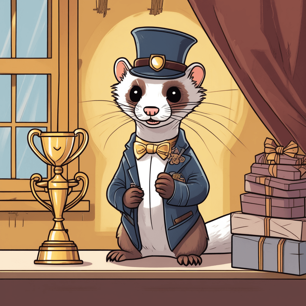 The ferret's fighting spirit earns true merit!