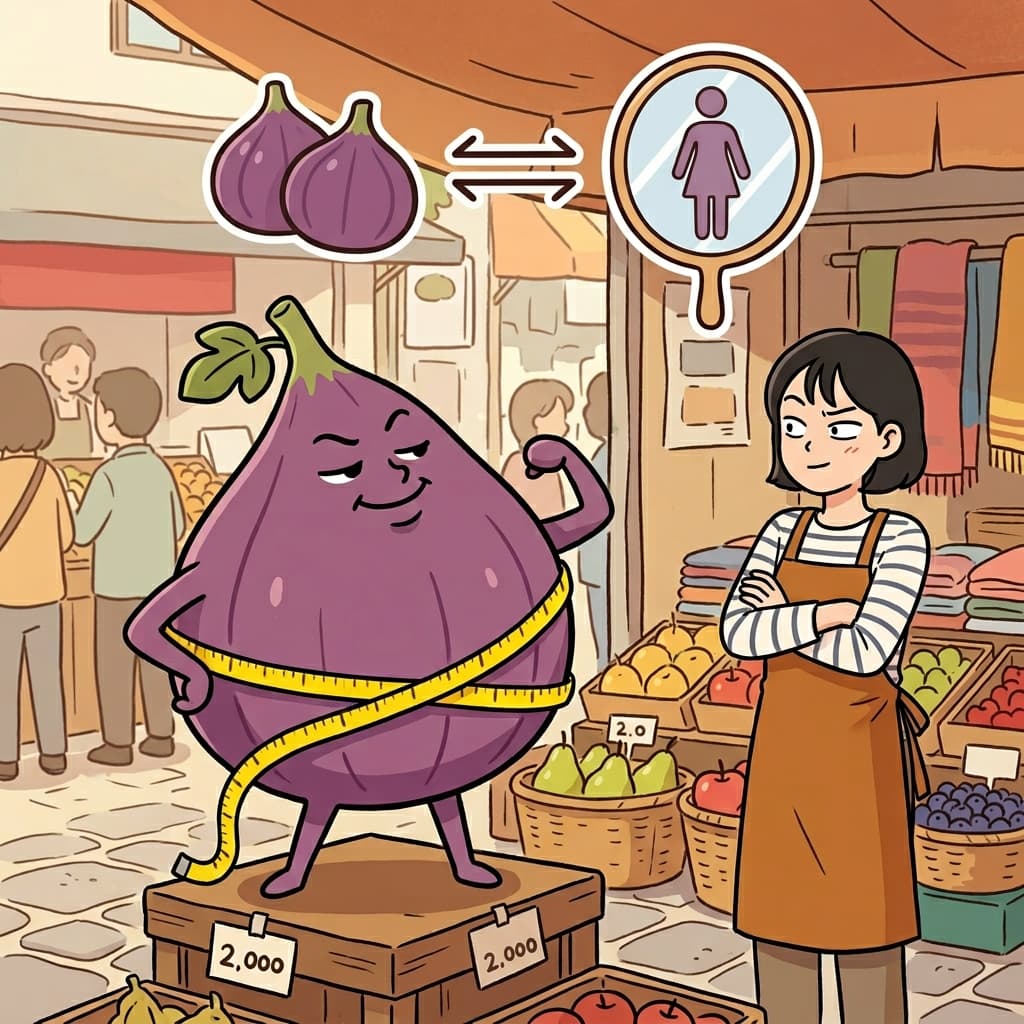 That FIG has a better FIGURE than you — and it knows it. (FIG + YOUR
→ A FIG has a very distinctive shape — a figure
→ YOUR figure = YOUR shape)