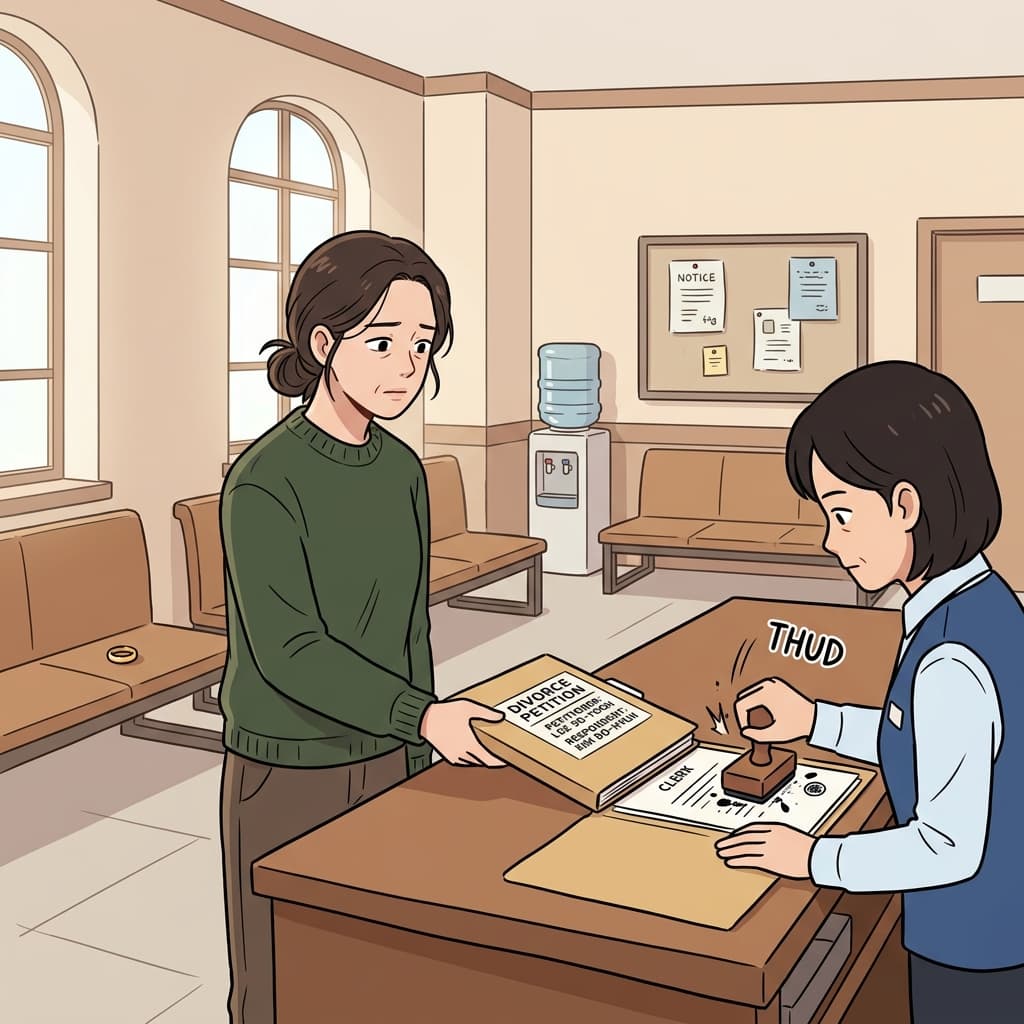 After years of silent dinners, she finally decided to file for divorce.