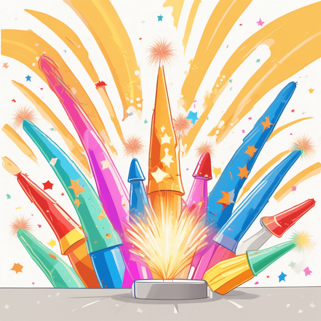 explosive devices designed to produce spectacular effects and displays of light and color, typically for entertainment