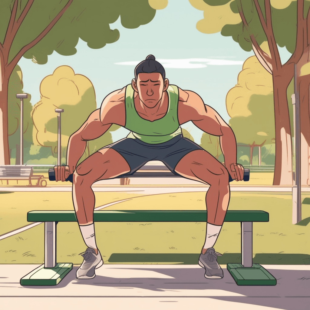 an exhausted runner collapses onto a bench after completing a marathon training session. His arms hang loosely at his sides with no tension or strength remaining. The intense workout has left his muscles completely drained and limp. A concerned trainer approaches offering a water bottle while observing his condition. Other fitness enthusiasts in the background continue their exercises with normal energy. muscles lacking firmness and tone after extreme fatigue