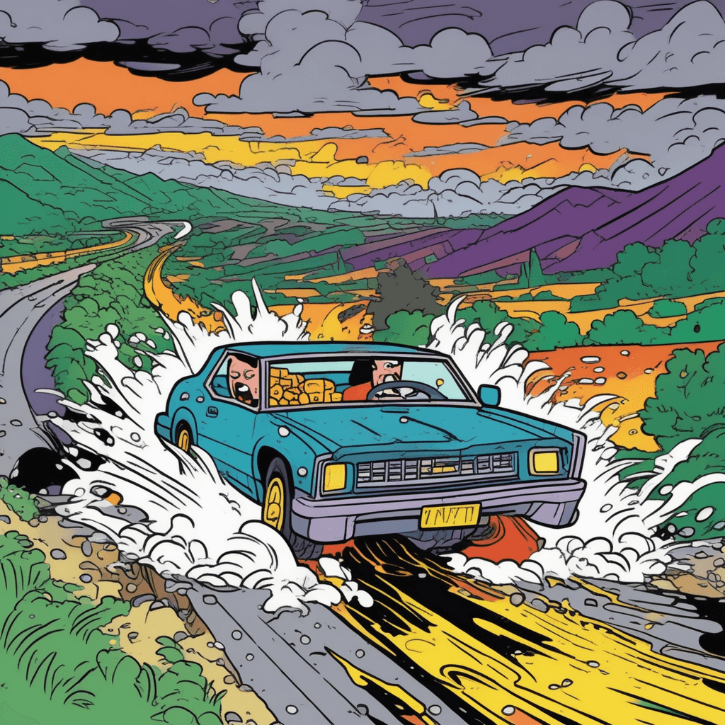 Racing the cash-load down the dash-road before the flash-flood hits!
