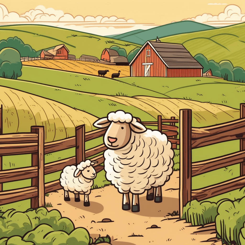 a farmer gently runs his hands through the thick, fluffy wool covering a large sheep's body. The sheep stands calmly as the farmer examines the quality of its woolly coat. The dense, curly white wool completely covers the sheep from neck to legs in thick layers. After winter months of growth, the fleece has become full and ready for shearing. Other sheep graze peacefully in the background, all showing their own thick woolly coats. A border collie sits nearby watching the farmer work with the flock. the woolly covering of a sheep that forms its natural fleece