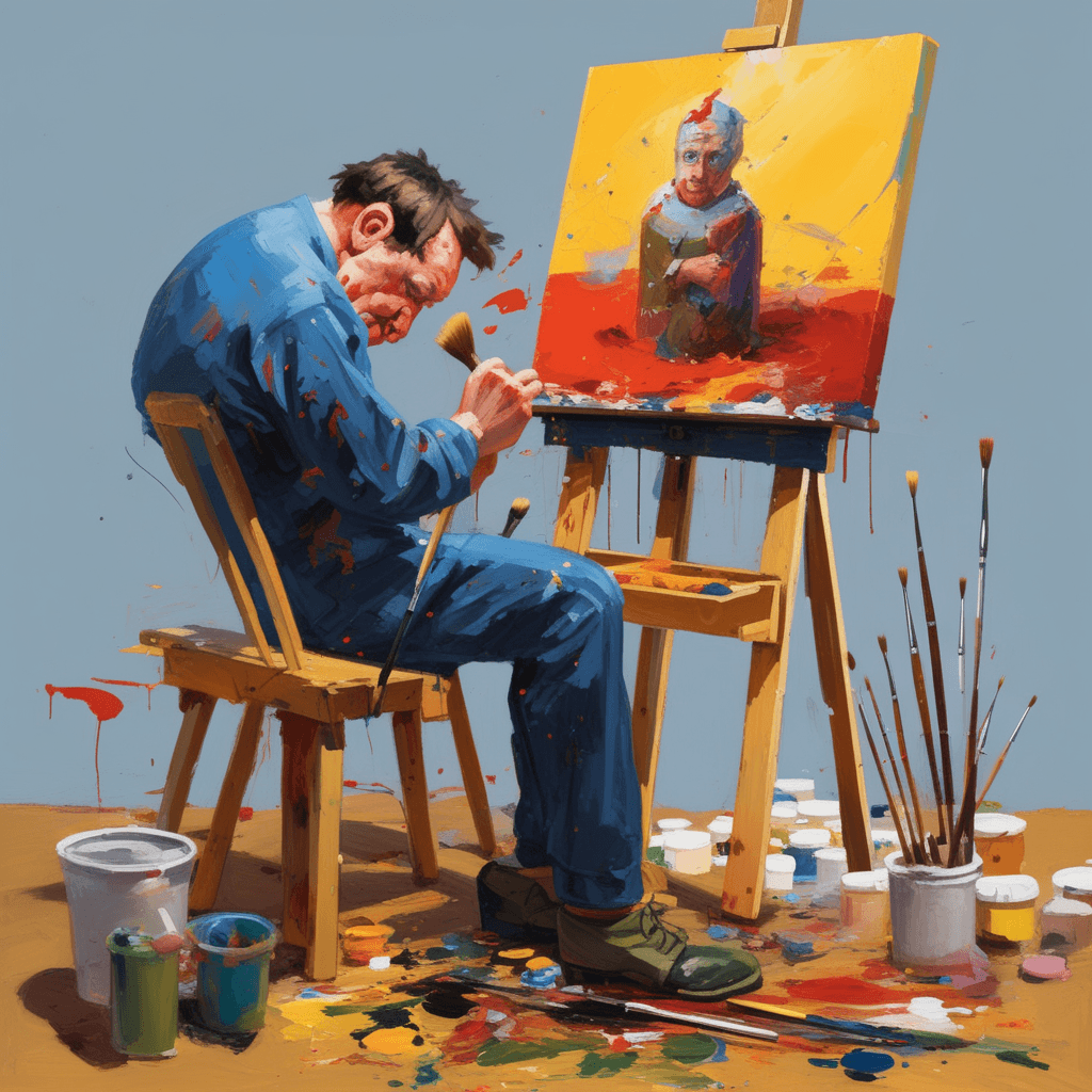 His foible: endless toil with oil until perfect!