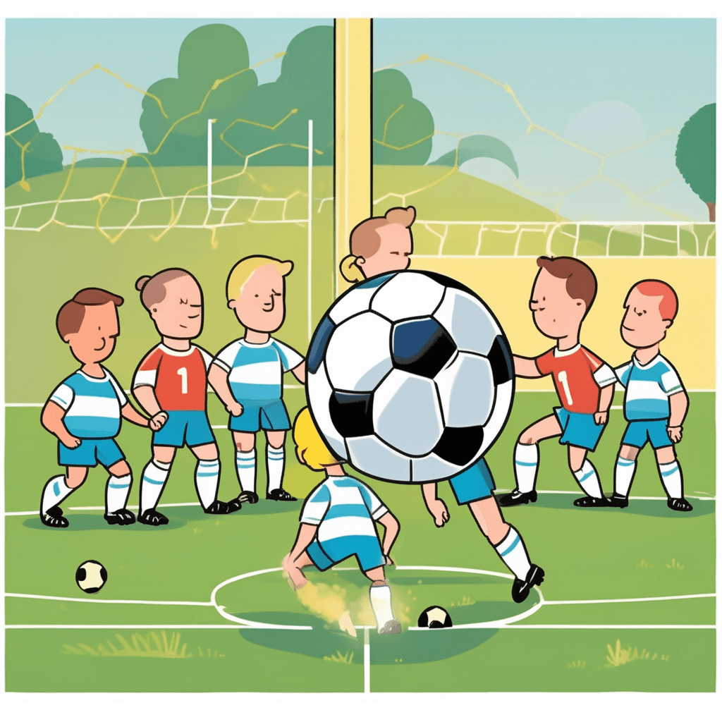 A sport played between two teams of eleven players with a round ball that may not be touched with the hands or arms during play (British English: soccer)