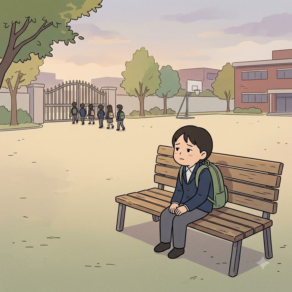 The forlorn child sat alone in the corner, feeling as if everyone had left him behind. (Break it into: FOR + LORN → Think: FOR → for someone, LORN → alone / lonely)