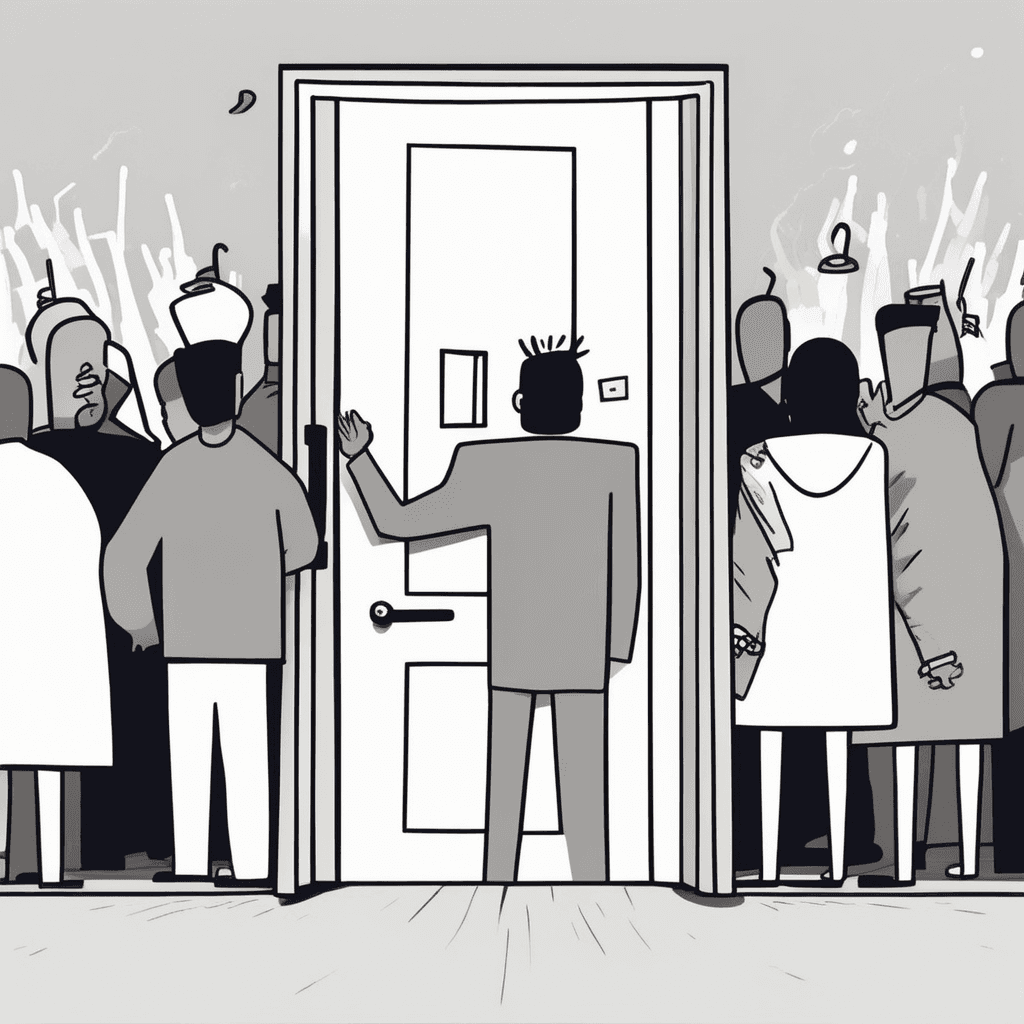 At the party's fringe, they cringe by the hinge