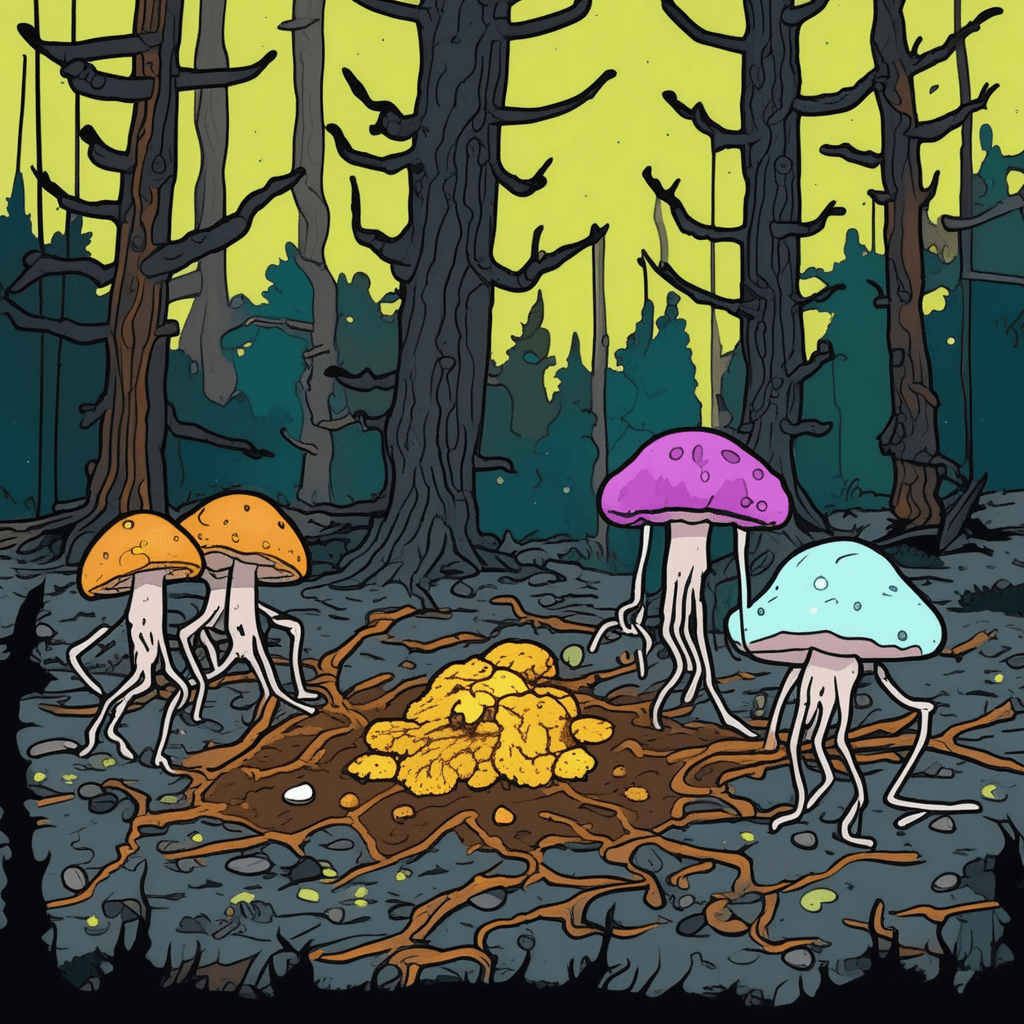 Fungal threads spread through what's dead, feeding on forgotten bread!