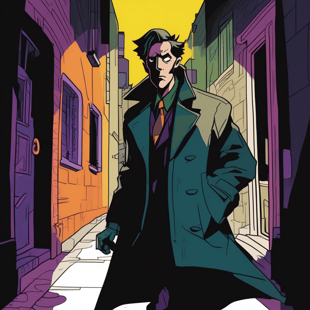 The furtive detective stays protective in the shadows!