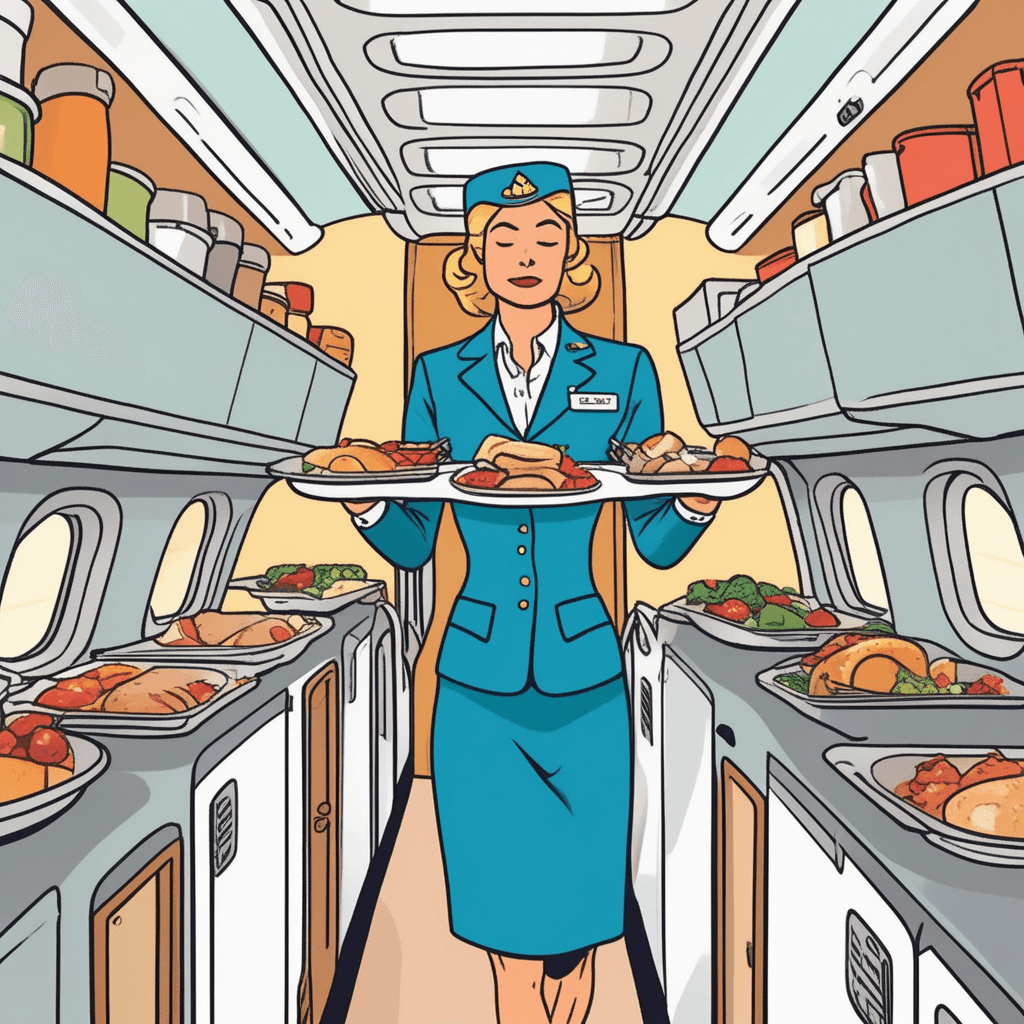 Narrow kitchen in aircraft