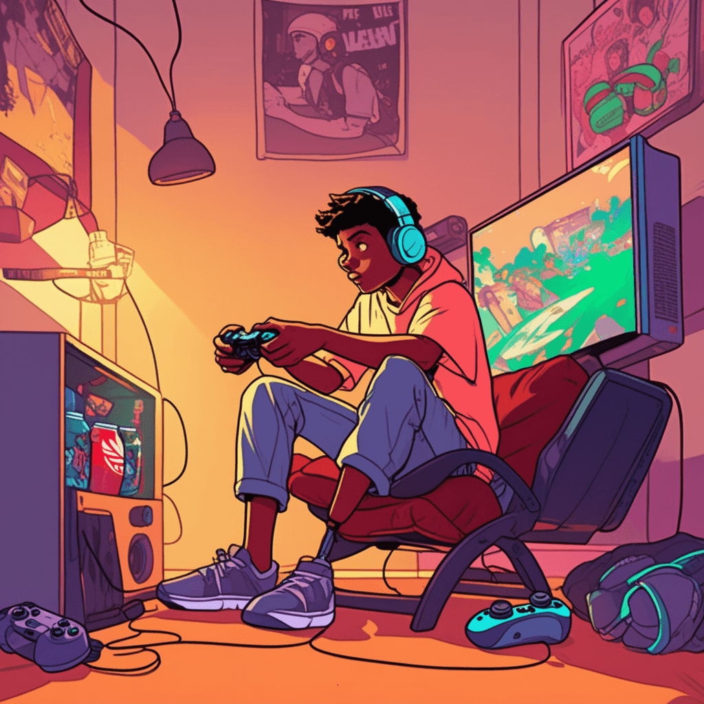 Playing video games intensely