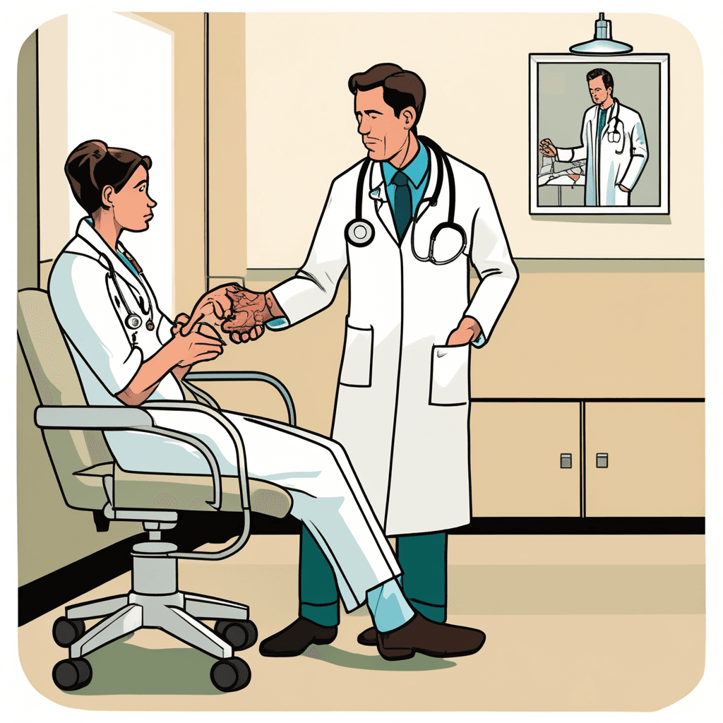 Tissue death from poor blood flow