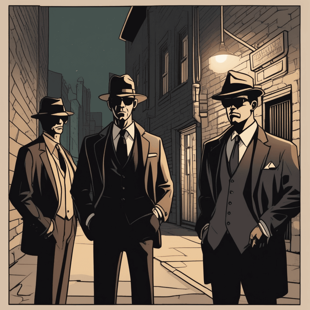 Gangsters intimidating their victim