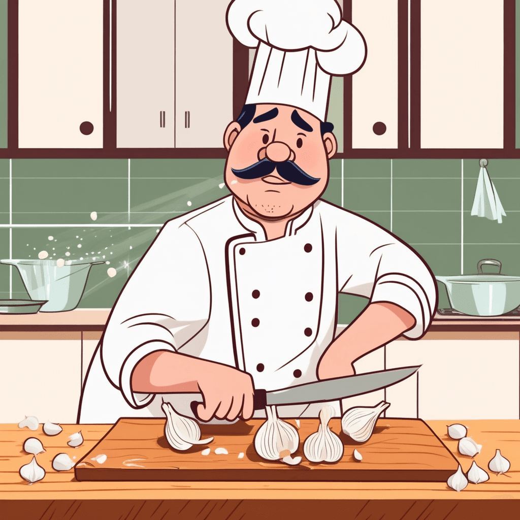 Strong-smelling cooking ingredient garlic