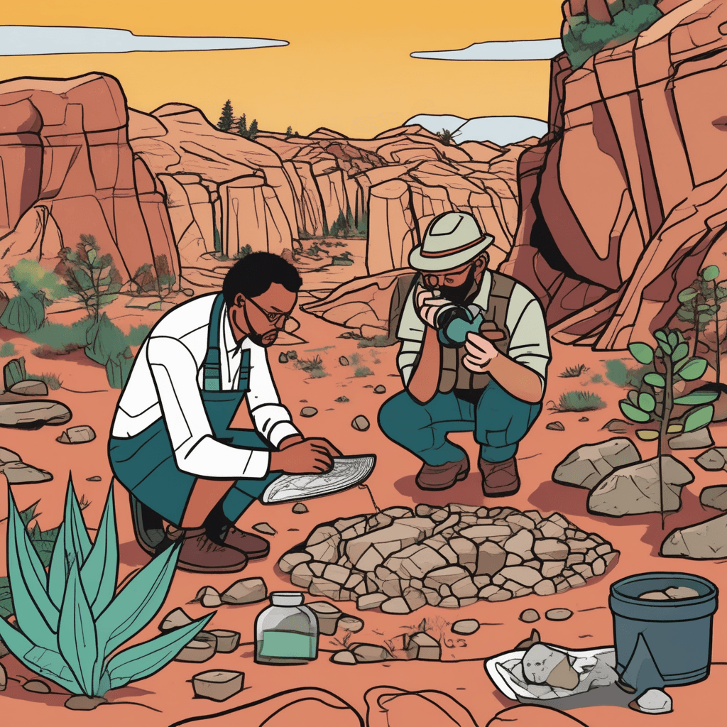 The geologist works with the anthropologist and biologist!